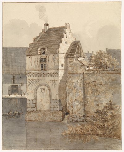 Ansicht des Bottelpoort am Alten Hafen in Nijmegen von Johannes Franciscus Christ