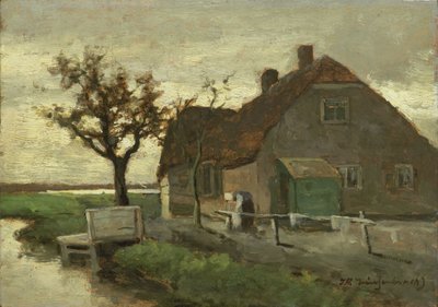 Bauernhaus an einem Kanal von Johannes Hendrik Weissenbruch