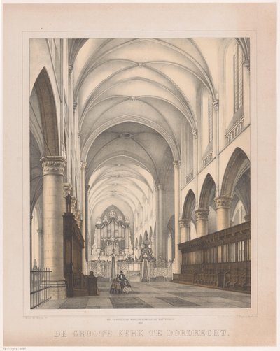 Innenraum der Grote Kerk in Dordrecht von Johannes Hermanus van der Heijden