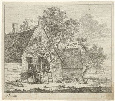 Bauernhof mit Hof von Johannes Janson