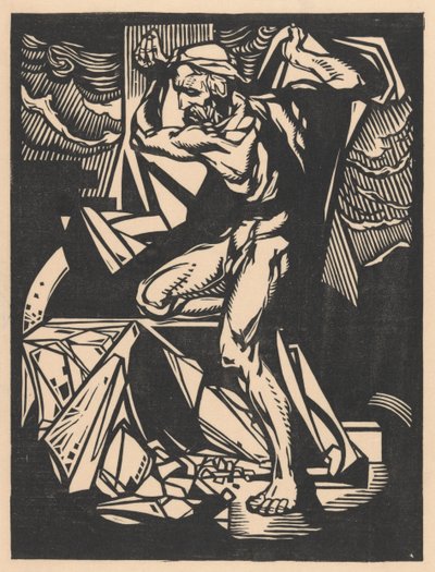 Simson zerstört die Säulen des Tempels von Johannes Josephus Aarts