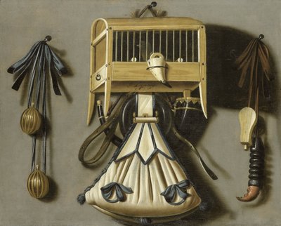 Stillleben mit Jagdutensilien von Johannes Leemans