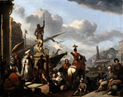 Ein italienischer Seehafen von Johannes Lingelbach