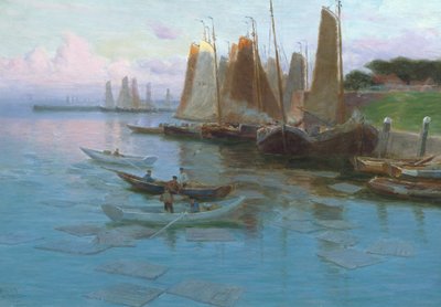 Fischerboote im Hafen von Johannes Martin Grimelund