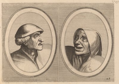 "Dief-achtighe Tijs" und "Nies Spoel-de-Nap" von Johannes and Lucas van Doetechum after Pieter Bruegel the Elder