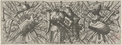Fries mit zwei Kürassen von Johannes of Lucas van Doetechum