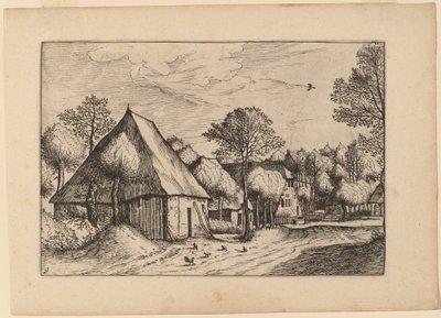Bauernhof mit Ziehbrunnen von Johannes van Doetechum, the Elder and Lucas