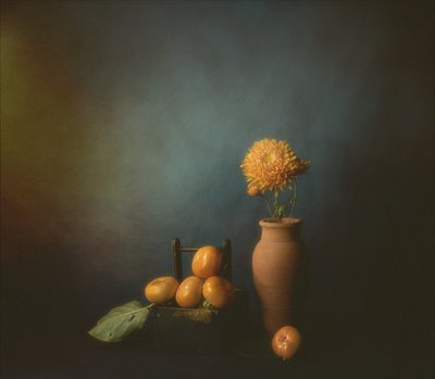 Herbstkaki Stillleben von John-Mei Zhong