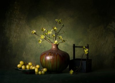 Elegantes Grünes Stillleben von John-Mei Zhong