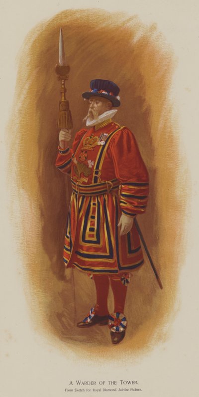 Ein Wächter des Towers (Farblithografie) von John (after) Charlton