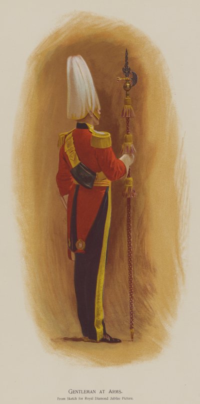 Gentleman at Arms (Farblithographie) von John (after) Charlton