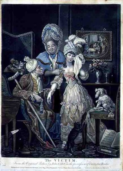 Das Opfer, veröffentlicht von Carington Bowles von John (after) Collet