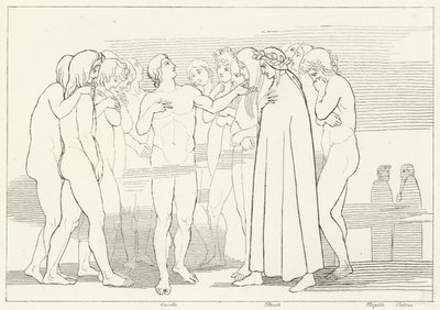 Casellas Lied, Fegefeuer, Gesang 2 von John (after) Flaxman
