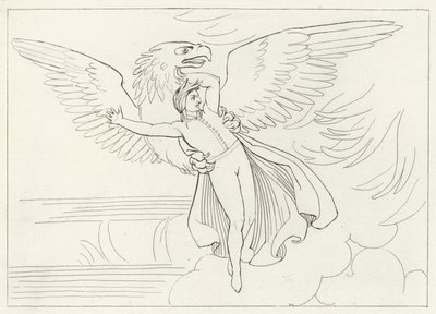 Dantes Traum, Fegefeuer, Gesang 9 (Gravur) von John (after) Flaxman