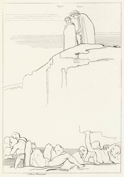 Malebolge, Inferno, Gesang 18 (Gravur) von John (after) Flaxman