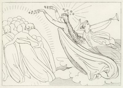 Das aktive Gute, Paradies, Gesang 6 (Gravur) von John (after) Flaxman