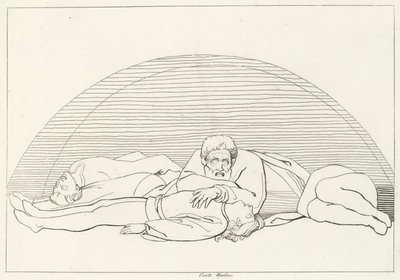 Der Tod von Ugolino, Inferno, Gesang 33 (Gravur) von John (after) Flaxman