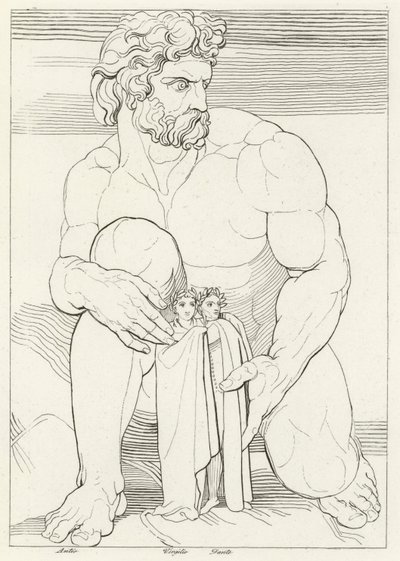 Die Riesen, Inferno, Gesang 31 (Gravur) von John (after) Flaxman