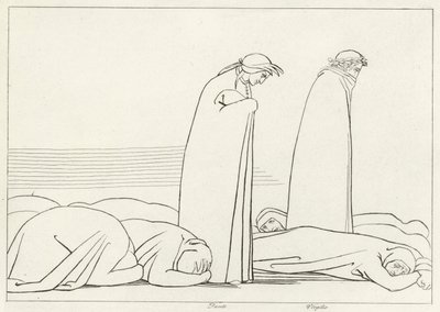 Das Reich der Habgier, Fegefeuer, Gesang 19 (Gravur) von John (after) Flaxman