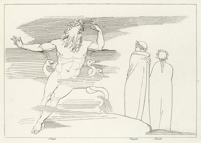 Das Reich des Pluto, Inferno, Gesang 7 (Gravur) von John (after) Flaxman