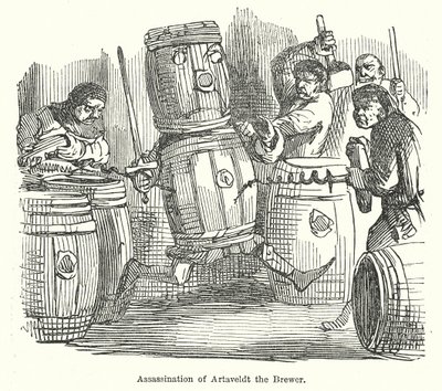 Ermordung von Artaveldt dem Brauer (Gravur) von John (after) Leech