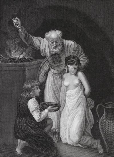 Jephtas unbesonnener Schwur, Richter, XI, 39 (Gravur) von John (after) Opie
