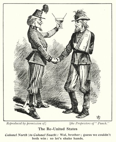 Die wiedervereinigten Staaten von John (after) Tenniel