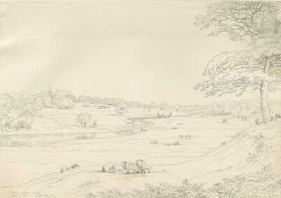 [Great] Barr Park: Feder- und Tuschzeichnung, undatiert [frühes 19. Jahrhundert] von John Allport