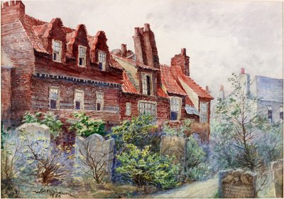 Häuser in der Silver Street vom All Saints Kirchhof, Newcastle upon Tyne, 1886 von John Atlantic Stephenson