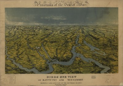 Vogelperspektive von Kentucky und Tennessee mit Cairo und einem Teil der Südstaaten von John Bachmann