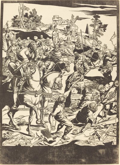 Die Kreuzigung [linke Tafel] von John Baptist Jackson after Jacopo Tintoretto