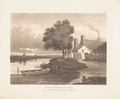 Hütte, Thames, Battersea von John Bluck