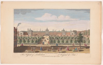 Ansicht des Bethlem Royal Hospital in London von John Bowles