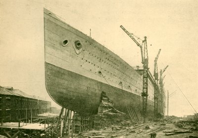 Die Aquitania auf den Stocks, ca. 1930 von John Brown and Company