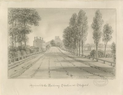 Stafford - Zufahrt zum Bahnhof von John Buckler