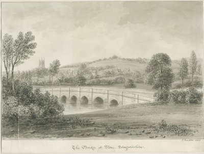 Stone - Brücke über den Fluss Trent von John Buckler