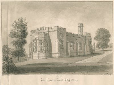 Tixall - Kapelle in Tixall Hall von John Buckler