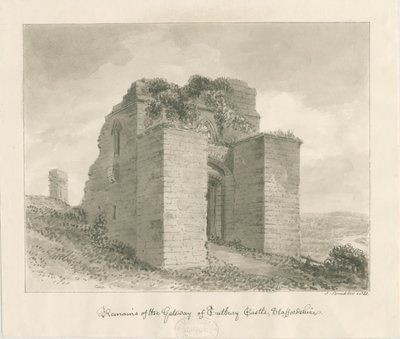 Tutbury Castle - Überreste des Tors von John Buckler