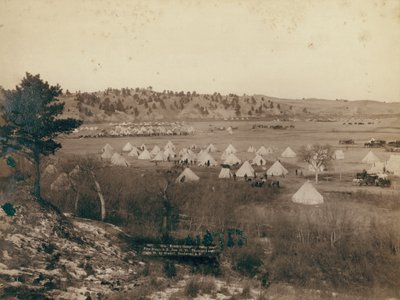 General Brooks Lager bei Pine Ridge von John C. H. Grabill