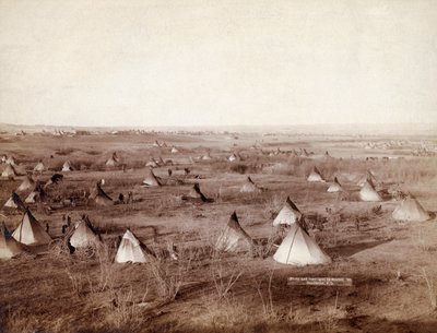 Lakota Stammesdorf im Jahr 1891 von John Grabill von John C. H. Grabill