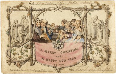 Die erste Weihnachtskarte, 1843 von John Callcott Horsley