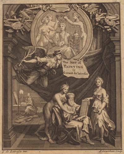 Titelseite von Die Kunst der Malerei, von Gerard de Lairesse von John Carwitham