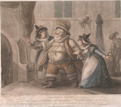 Falstaffs Flucht - "Die lustigen Weiber von Windsor," Akt IV, Szene II von John Chapman