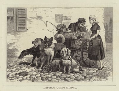 Ketten und Sklaverei, Antwerpen (Gravur) von John Charles (after) Dollman