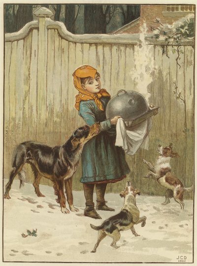 Das Weihnachtsessen in Gefahr von John Charles Dollman