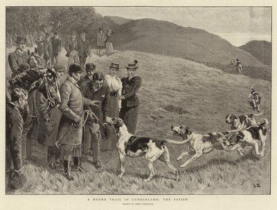 Ein Hundewettlauf in Cumberland, das Ziel von John Charlton