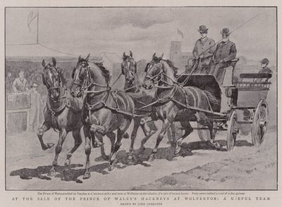 Beim Verkauf der Hackneys des Prinzen von Wales in Wolferton, ein nützliches Team von John Charlton