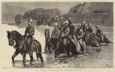 Der afghanische Krieg, Kavallerie überquert eine Furt von John Charlton