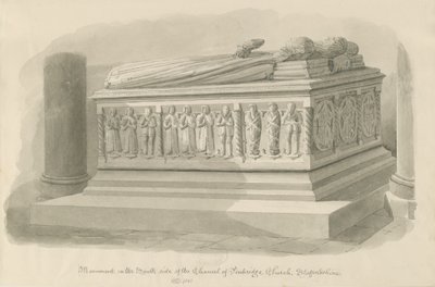 Penkridge Kirche - Grab von Edward Littleton von John Chessell Buckler
