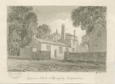 Rugeley Stadt - Grammar School von John Chessell Buckler